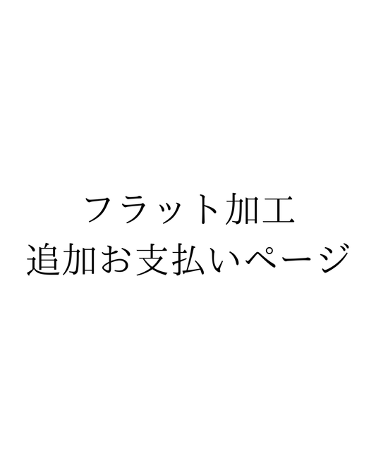 フラット加工追加お支払いページ